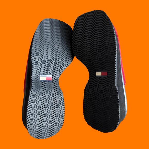 90's vintage red platform mules chunky clogs US Size 7 Tommy Hilfiger - Picture 8 of 8